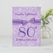 80歳誕生パーティー紫弓M454 招待状 (スタンド正面)