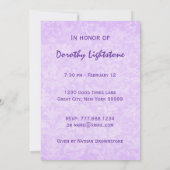 80歳誕生パーティー紫弓M454 招待状 (裏面)