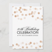 80歳誕生パーティー銅箔グリッター灯 招待状 (裏面)