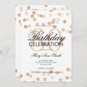 80歳誕生パーティー銅箔グリッター灯 招待状 (正面/裏面)