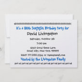 80歳誕生日パーティーの招待テンプレート 招待状 (裏面)