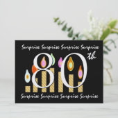 80歳誕生日パーティーの招待テンプレート 招待状 (スタンド正面)