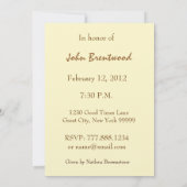 80歳誕生日パーティーの招待-金ゴールド 招待状 (裏面)