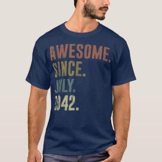 80歳誕生日ヴィンテージ最高 1942年7月からTシャツ Tシャツ