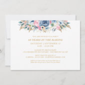 80歳誕生日（またはその他年齢の誕生日）花をあしらった「歳を重ねることの意味」 招待状 (裏面)