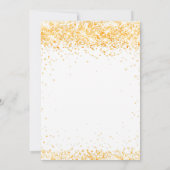80歳金ゴールドグリッター エレガント 招待状 (裏面)