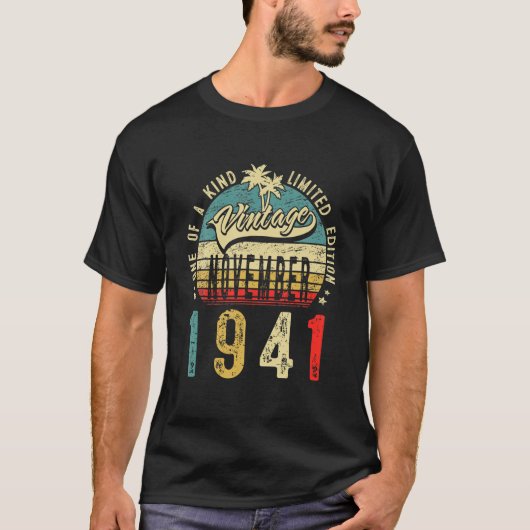 80歳1941年12月飾り80歳の誕生日 Tシャツ (正面)