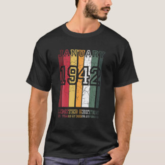 80歳1942年1月限定版80th Birt Tシャツ