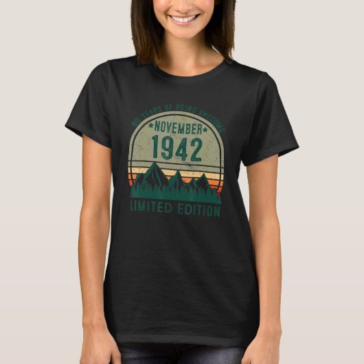 80歳1942年11月80日 Tシャツ (正面)