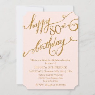 80歳、八十歳の誕生日パーティーお祝い会 招待状