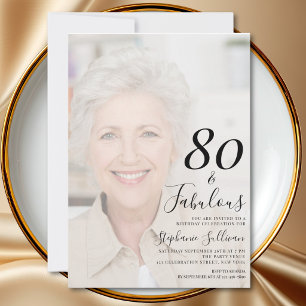 80歳 誕生日おめでとう フォト エイティー エイジ 招待状