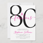 80歳 誕生日パーティー Eighty and Fabulous Script 招待状 (正面)