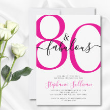 80歳 誕生日パーティー Eighty and Fabulous Script