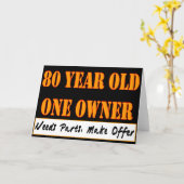 80歳、1人のオーナー – パーツが必要、提供 カード (黄色い花)