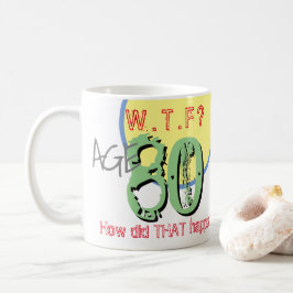 80歳。WTF?どうしたんだ!コーヒーマグ コーヒーマグカップ
