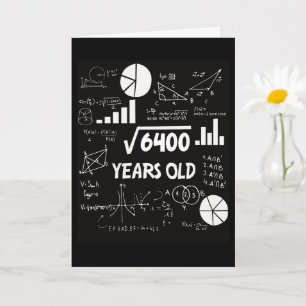 80歳Bday数学先生80番目の誕生日ギフト カード