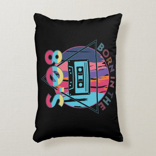 80生まれのヴィンテージカセットテープに アクセントクッション (正面(垂直))