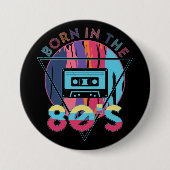 80生まれのヴィンテージカセットテープに 缶バッジ (正面)