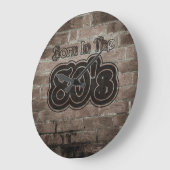 80生まれ代のヴィンテージ ラージ壁時計 (傾斜)