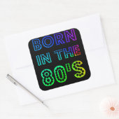 80生まれ年代かわいい80おもしろい年代の幸せ スクエアシール (封筒)