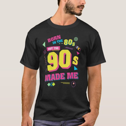 80生まれ年代だが90年代の私を2013年80年代のバレットにした Tシャツ (正面)