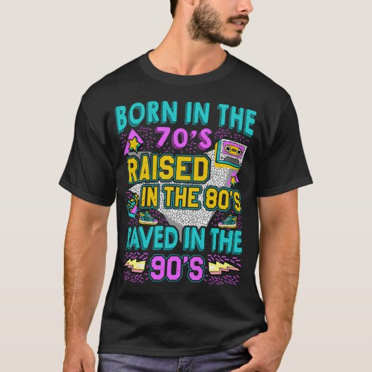 80生まれ年代に生まれた70年代に生まれ、 Tシャツ (正面)