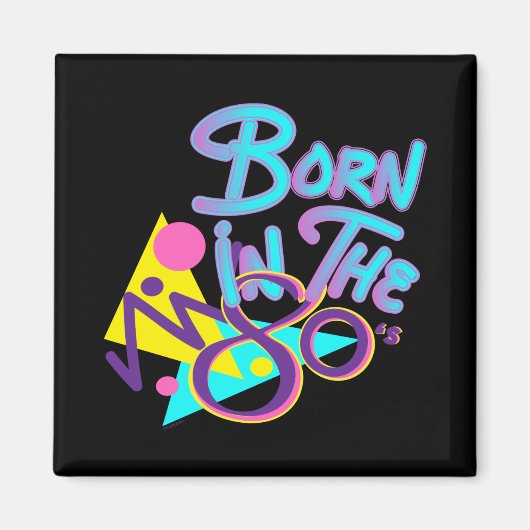 80生まれ年代アカッコいいート マグネット (正面)