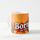 「80生まれs」オレンジロゴのレトロマグ コーヒーマグカップ (正面左)