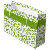 80番目に近い緑/白の乱数パターン ラージペーパーバッグ (裏面アングル)