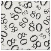 80番目のクール数値パターン黒と白80 ファブリック (クローズアップ)