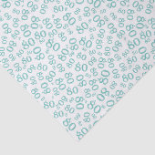 80番目のティール(緑がかった色)/白パーティー乱数パターン 薄葉紙 (詳細)