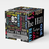 80番目のハッピーバースデーのグラフィティスタイル フェイバーボックス (正面サイド)