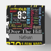 80番目のハッピーバースデーのグラフィティスタイル フェイバーボックス (上部)