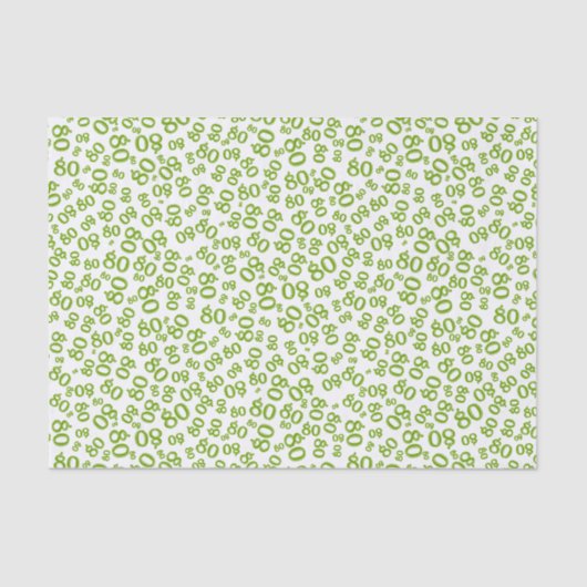 80番目の緑/白のパーティー乱数パターン 薄葉紙 (正面)