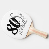 80番目の誕生日おもしろい引用文タイポグラフィ 卓球ラケット (横)