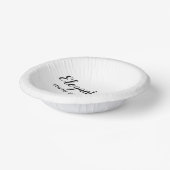 80番目の誕生日エレガントで80ブラックパーソナライズ ペーパーボウル (傾斜あり)