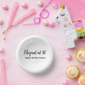 80番目の誕生日エレガントで80ブラックパーソナライズ ペーパーボウル (パーティー)