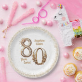 80番目の誕生日エレガントパーティー ペーパープレート (パーティー)