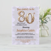 80番目の誕生日エレガントパーティー 招待状 (スタンド正面)