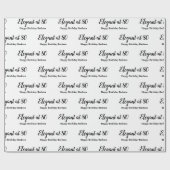 80番目の誕生日エレガント(80個にパーソナライズ) ラッピングペーパー (フラット)