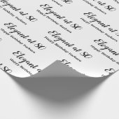 80番目の誕生日エレガント(80個にパーソナライズ) ラッピングペーパー (角)