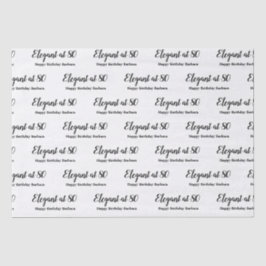 80番目の誕生日エレガント（80個にパーソナライズ） 薄葉紙