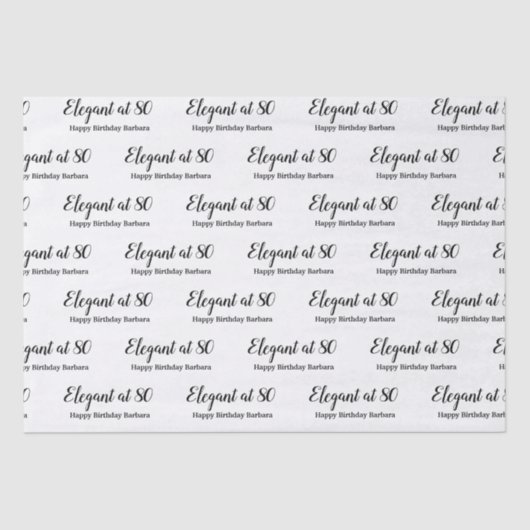 80番目の誕生日エレガント(80個にパーソナライズ) 薄葉紙 (正面)