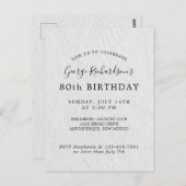 80番目の誕生日カード招待状 ポストカード (正面/裏面)