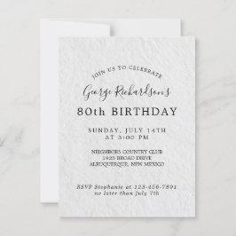 80番目の誕生日カード招待状 ポストカード