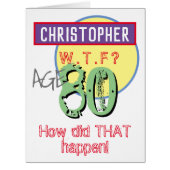 80番目の誕生日カード – WTFデザイン (正面)