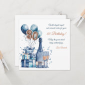 80番目の誕生日カーパーソナライズされたド カード (正面/裏面インサイチュ)
