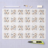 80番目の誕生日ティッシュペーパー 薄葉紙 (クラフト)