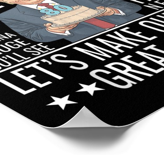 80番目の誕生日デザイン – トおもしろいランプ引用文誕生日 ポスター (角)