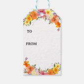 80番目の誕生日フローラ金ゴールド番号80から ギフトタグ (裏面)